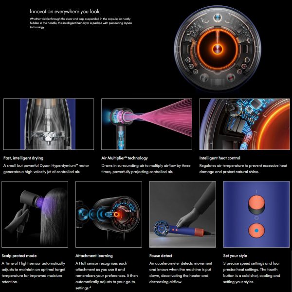 سشوار برس دار حالت دهنده دایسون مدل Supersonic nural HD16 CPATO - Image 5