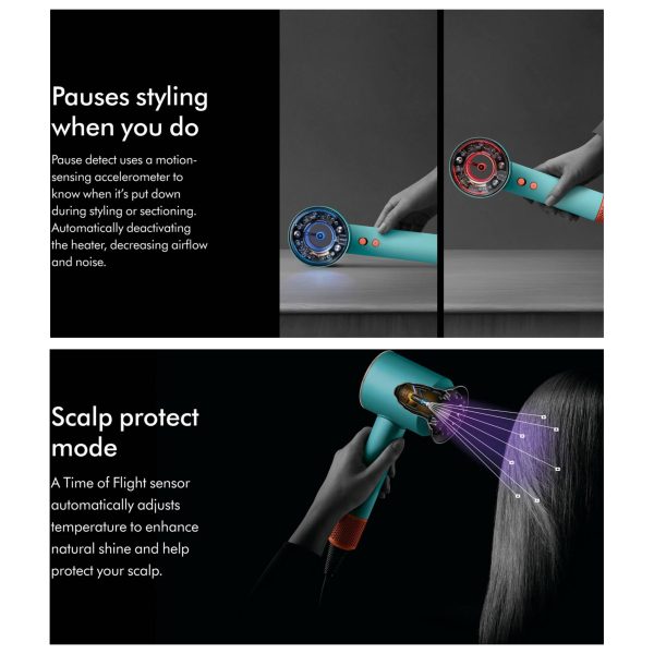 سشوار برس دار حالت دهنده دایسون مدل Supersonic nural Wave+Curl diffuser HD16 RVG - Image 5
