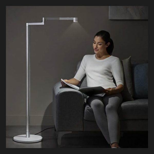 چراغ پایه دار ایستاده گردان رنگ سفید نقره ایی Dyson Solarcycle Morph™ floor (White/Silver) - Image 6
