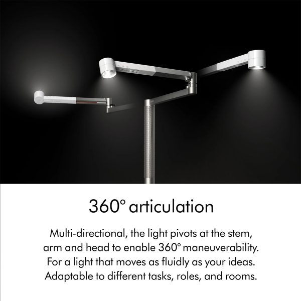 چراغ پایه دار ایستاده گردان رنگ سفید نقره ایی Dyson Solarcycle Morph™ floor (White/Silver) - Image 4